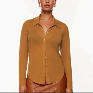 Wilfred Camel Button-Down Shirt